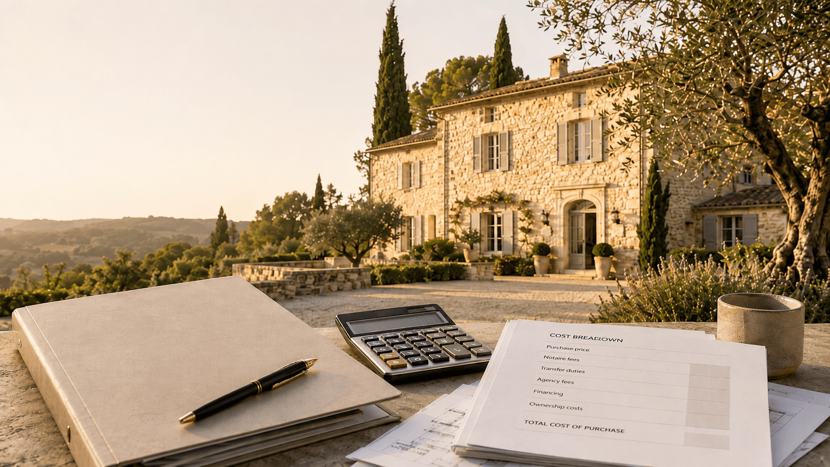 Reviewing property buying costs for a Provence home